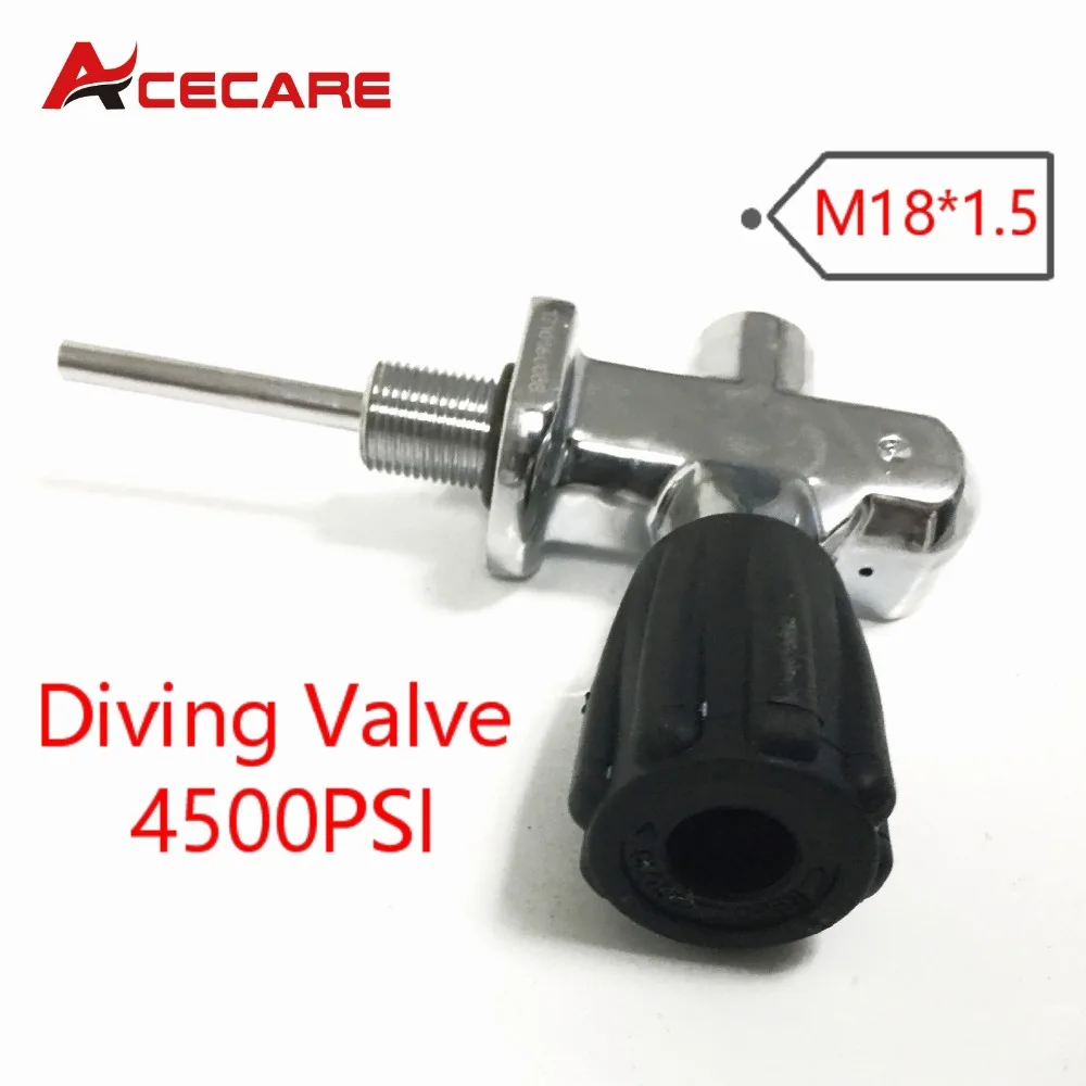 AC951 Scuba Pcp 4500Psi Diving Valve Thread M18*1.5 Valve Scuba Cylinder Underwater Gun Speargun Spearfishing Air Rifle Acecare