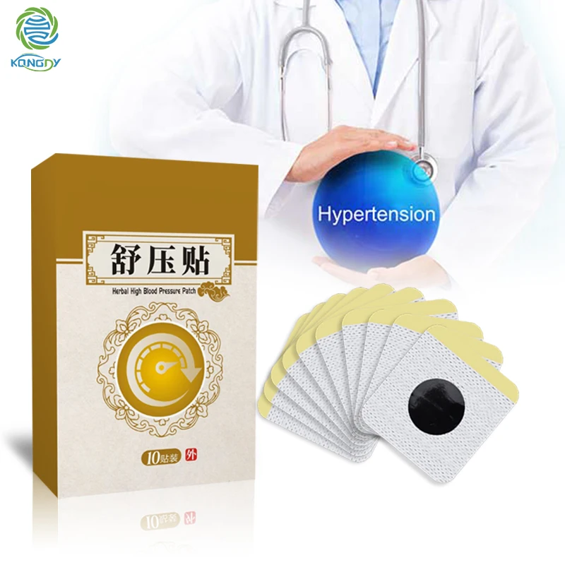 

KONGDY Anti Hypertension Patch 10PCS Herbal Medical Plaster Lower Blood Pressure Patch Health Care Patch