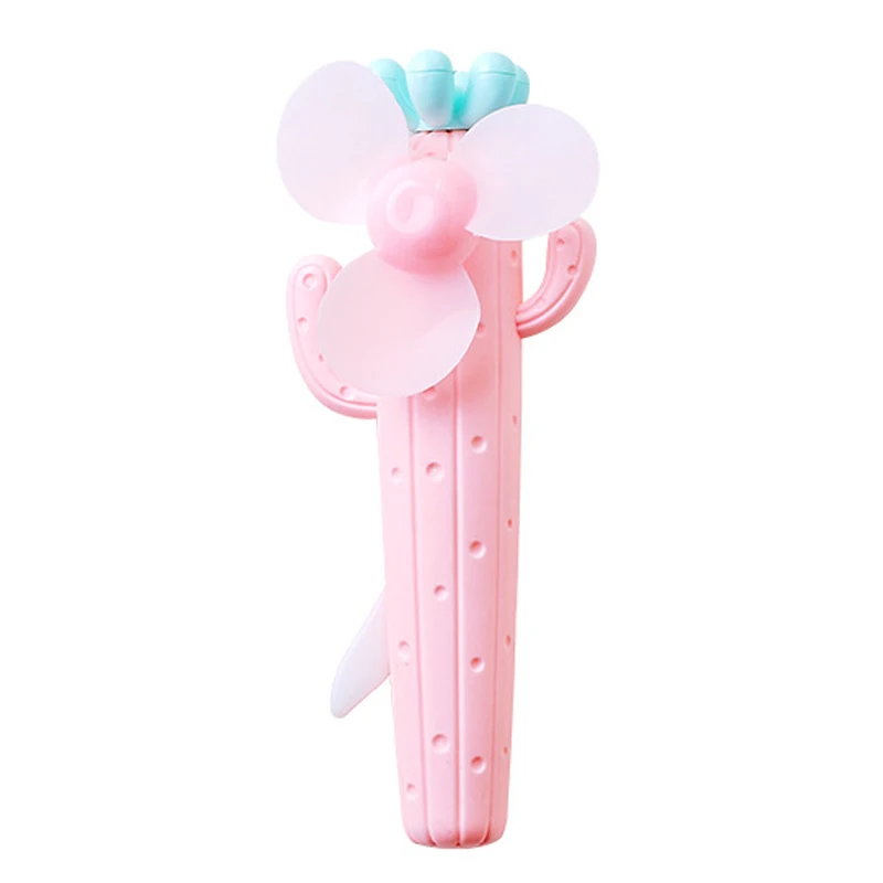 

Hand Pressure Fan Cartoon Environmental Protection Manual Small Fan Cool Portable Hand-Held Children'S Gifts Pink