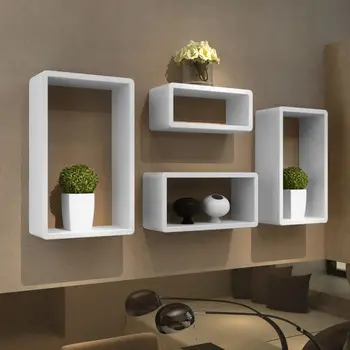 

Cuboid shelf set of 4 White