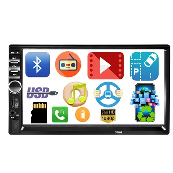 

Autoradio 2 din Cassette Recorder Car Radio HD 7" 7018B Touch Screen Car Audio Bluetooth Rear View Camera MP5 Multimidio Player