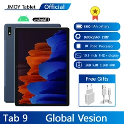 Onglet 9 Tablette 12 GO de RAM 512 GO ROM Android Tablette 5G Double SIM 10 Core Tablettes Android 11 8800mAh Wifi GPS 10 pouces Onglet 
