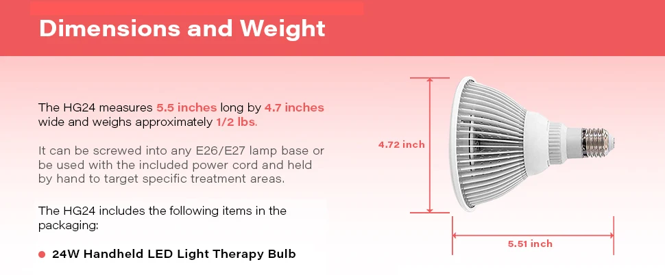 24 Вт Красный светильник, терапевтический прибор 660nm и NIR 850NM, красный светильник, терапевтическая лампа, высокая яркость более 100 мВт/см2 для анти-старения, потери жира