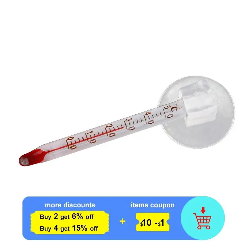 Mini termómetro sumergible para acuario, medidor de temperatura del agua, ventosa a prueba de agua, 0 ~ 50 grados Celsius