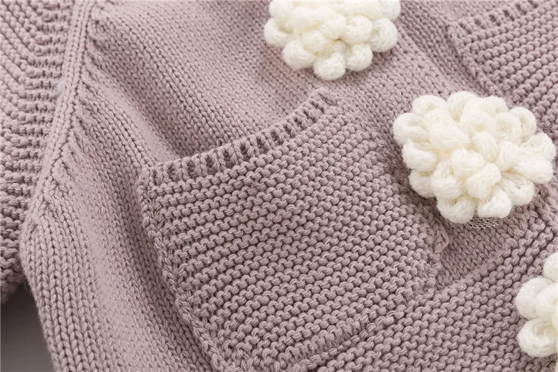 

Baby Cardigan Sweater Women's Spring New Style Infant 0-6-Year-Old Embroidery Flowers Coat Girls Spring And Autumn Sweater