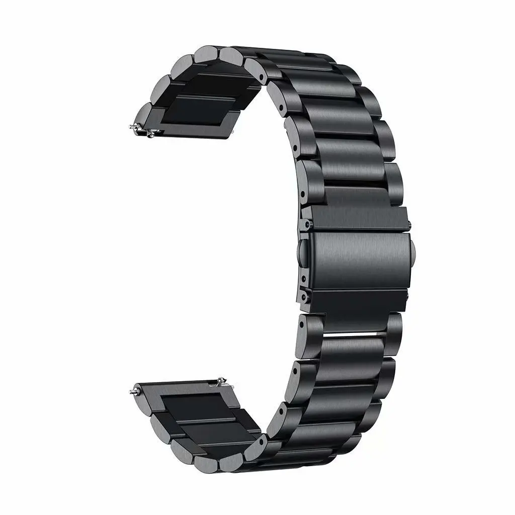 Black Браслет из нержавеющей стали ремешок для samsung gear S2 S3 Galaxy Watch Active 42 мм 46 мм 22 мм 20 мм huawei Watch 2 gt ремешок для часов - Цвет ремешка: Black