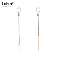 Женские серьги с кисточками Lokaer подвески из нержавеющей стали