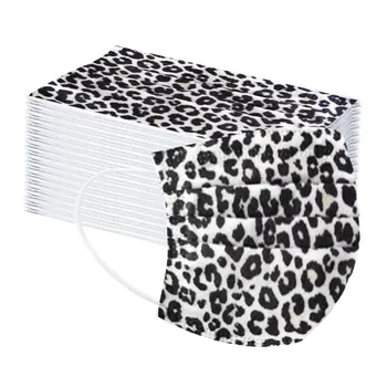 

Disposable Leopard Print Masks Faceshield 10pcs Protective Fabric Unisex 3 Layer Mouth Masks Breathable Nonwoven Filter Mask