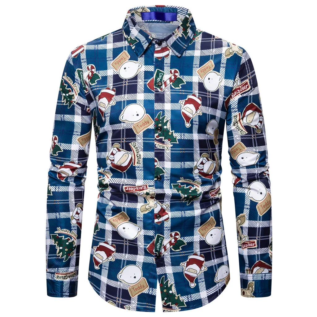 Мужская рубашка chemise homme moda masculina осень зима Свободная Повседневная Рождественская тонкая рубашка с длинными рукавами Топ Блузка для женщин