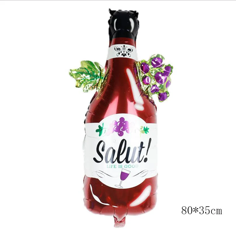 wine bottle Свадебные юбилейные вечерние шарики в виде бутылок шампанского/пивная чашка/торт на день рождения баллоны Свадебные украшения день рождения - Цвет: wine bottle