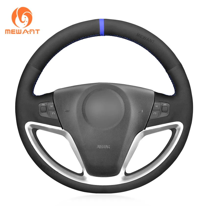 

MEWANT черный замшевый чехол рулевого колеса автомобиля для Opel Antara Saturn Vue Vauxhall Antara 2006 2007 2008 2009 2010 2011 2012-2018