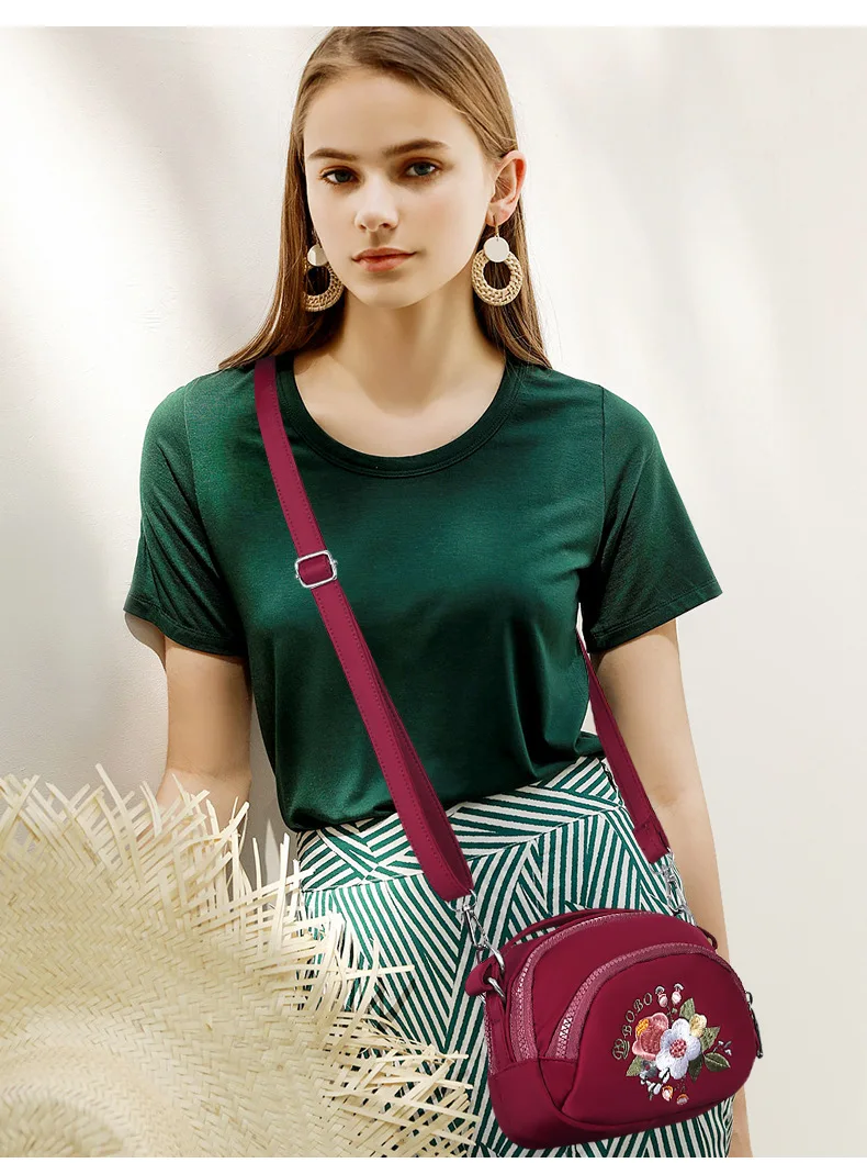 New Style Simple Casual Ethnic-Style Shoulder Bag Waterproof Nylon Bag Women's Trend Versatile Lightweight Hand Shoulder Bag
