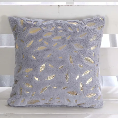 Мягкий мех декоративная наволочка на подушку для домашние плюшевые детские Чехол подушки чехол s подушки номер сиденье украшения диван-подушка за кадром - Цвет: gray