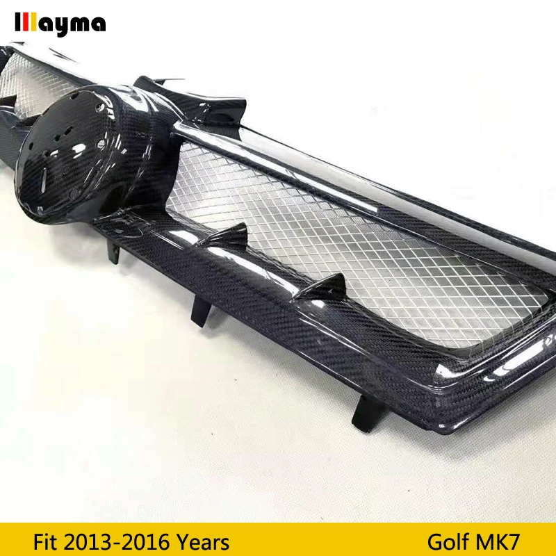 Aspec стильная Решетка переднего бампера из углеродного волокна для VW golf 7 Rline GTI 2013- MK7 R CF стильная решетка(не подходит для golf 7,5