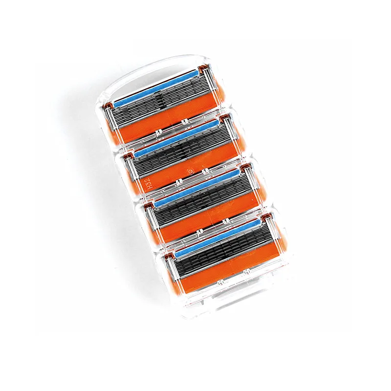 

4pcs Razor Blade For Shaving Safety Shaver Blades Cassette 5Blades Compatible For Gillettee Fusione For Mens Face