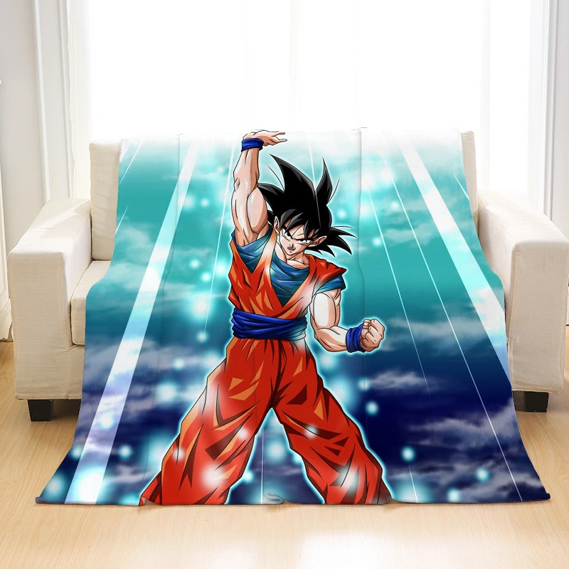 Аниме Dragon Ball печатные фланелевые плюшевые откидное покрывало детское одеяло для девочек Путешествия Диван Одеяло Теплый Хэллоуин - Цвет: E