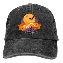 Унисекс Джинсовая Шляпа для папы Регулируемая простая Кепка жуткая Летучая мышь с привидениями стиль низкий профиль подарок для мужчин и женщин