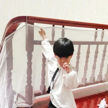 

3m Adjustable Fall Protection Kids Stairs Safety Net Home Decor Patios Solid Thick Mesh Rail Balcony Baby Fence With Tying Ropes