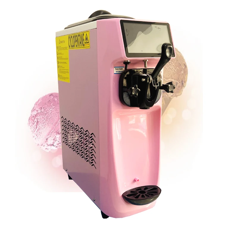 Single Head Ice Cream Machine Desktop Smart Touch Screen Soft Ice Cream