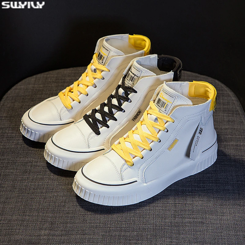 SWYIVY Chaussure Femme; массивные кроссовки; женская повседневная обувь; модная кожаная обувь; коллекция года; сезон весна; однотонные кроссовки на плоской подошве для женщин; трендовая обувь