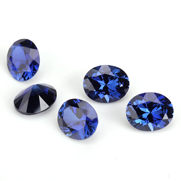 34# 5*7mm Blue Corundum For Loose Corundum For Jewelry Marking 5pcs/bag DIY Making