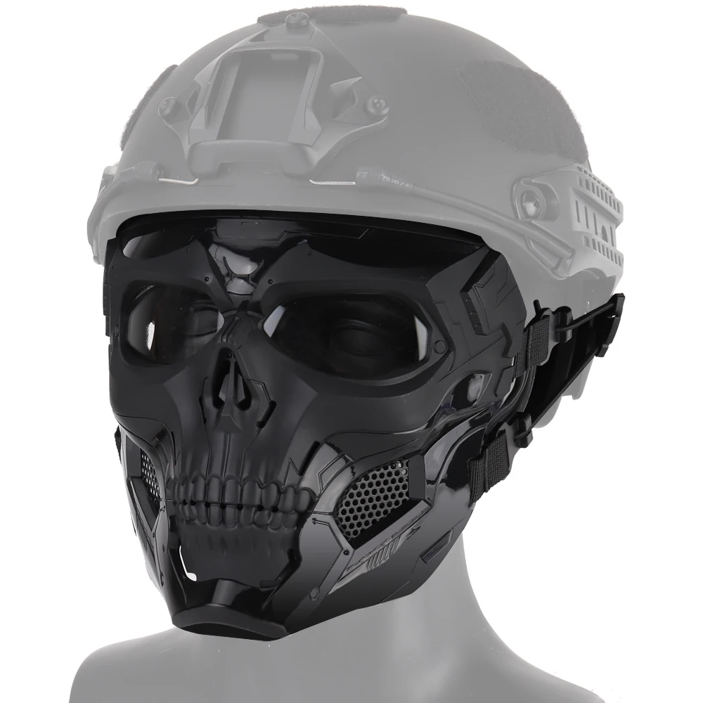 

WOSPORT New Halloween Hot Mask Tactical Team Skull Helmet Fast Adjustment Color Tracking Game Military Airplane Mask Bomb 2019