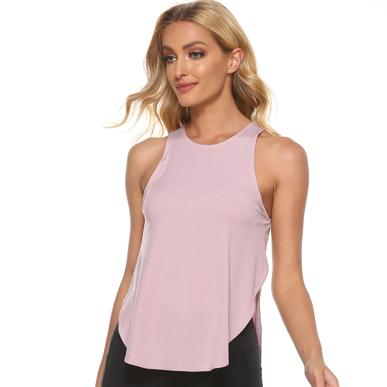 

Women Fitness Sport Yoga Shirt Sleeveless Sportswear GYM Quick-drying Blouses Running Vest Workout Crop Top Female T-shirt