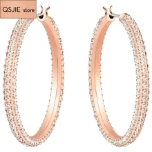 Высокое качество 1:1 Swa подарок на день рождения модный дизайн камень полые серьги