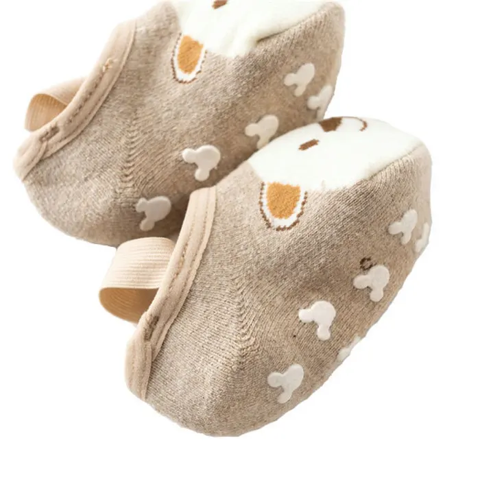 Newly 1 Pair Baby Kids Non-slip Floor Socks Shoes Soft Cute Breathable Warm for Home BFE88