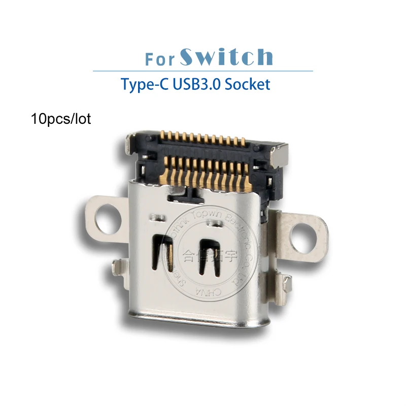 10 шт./лот новый заменяемый стандартный разъем usb для консоли Nintendo Switch порт