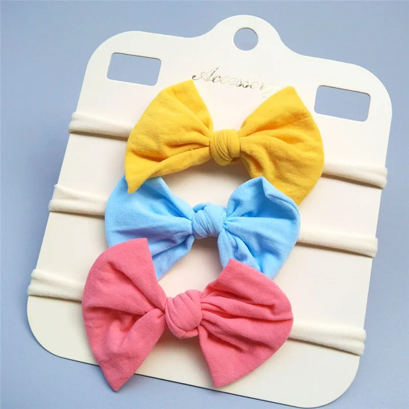 Children's Finger Toothbrush 3/5pcs/Lot New Cotton Elastic Newborn Baby Girls Solid Color Headband Bowknot Hair Band Children Infant Headband Accessories Silicone Anti-lost Chain Strap Adjustable  Baby Accessories