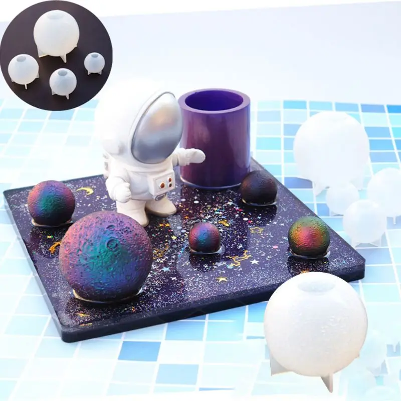 

DIY Crafts SILICONE Mold Planet Moonlight Shape Night Light Decoration Molds