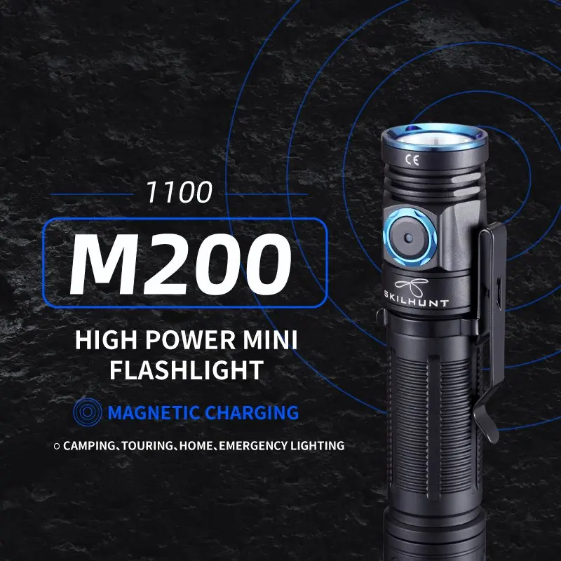 Editabe Skilhunt M200 водонепроницаемый магнитный usb зарядный фонарь Cree XPL светодиодный 1100LM походный фонарь с магнитом Tai