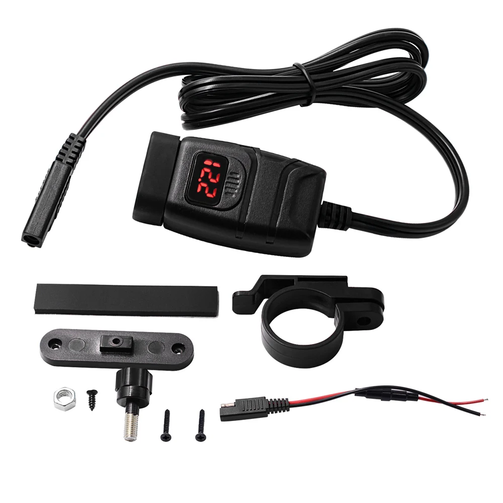 

Dual USB Quick Change 12V Power Supply Adapter for Car Motorcycle QC3.0 Motorcycle Handlebar USB Charger Moto Equipment