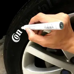 Stylo marqueur de peinture permanente en caoutchouc blanc étanche, 1 pièce, pour bande de roulement de pneu de voiture, peinture environnementale 