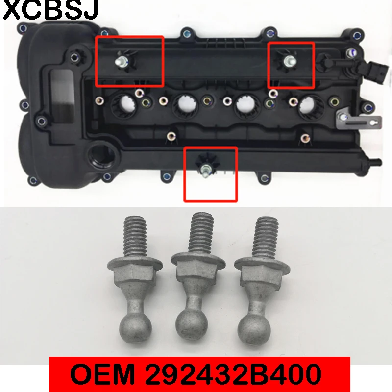 bolt and Valve cover Крышка двигателя Монтажный болт пылезащитный чехол для hyundai Creta IX25 1,6 для Kia RIO OEM 292432B400 - Цвет: bolt and Valve cover