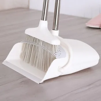 

Windproof Broom Dustpan Set Household Soft Hair Sweeping Pet Hair Collection Serrated Design