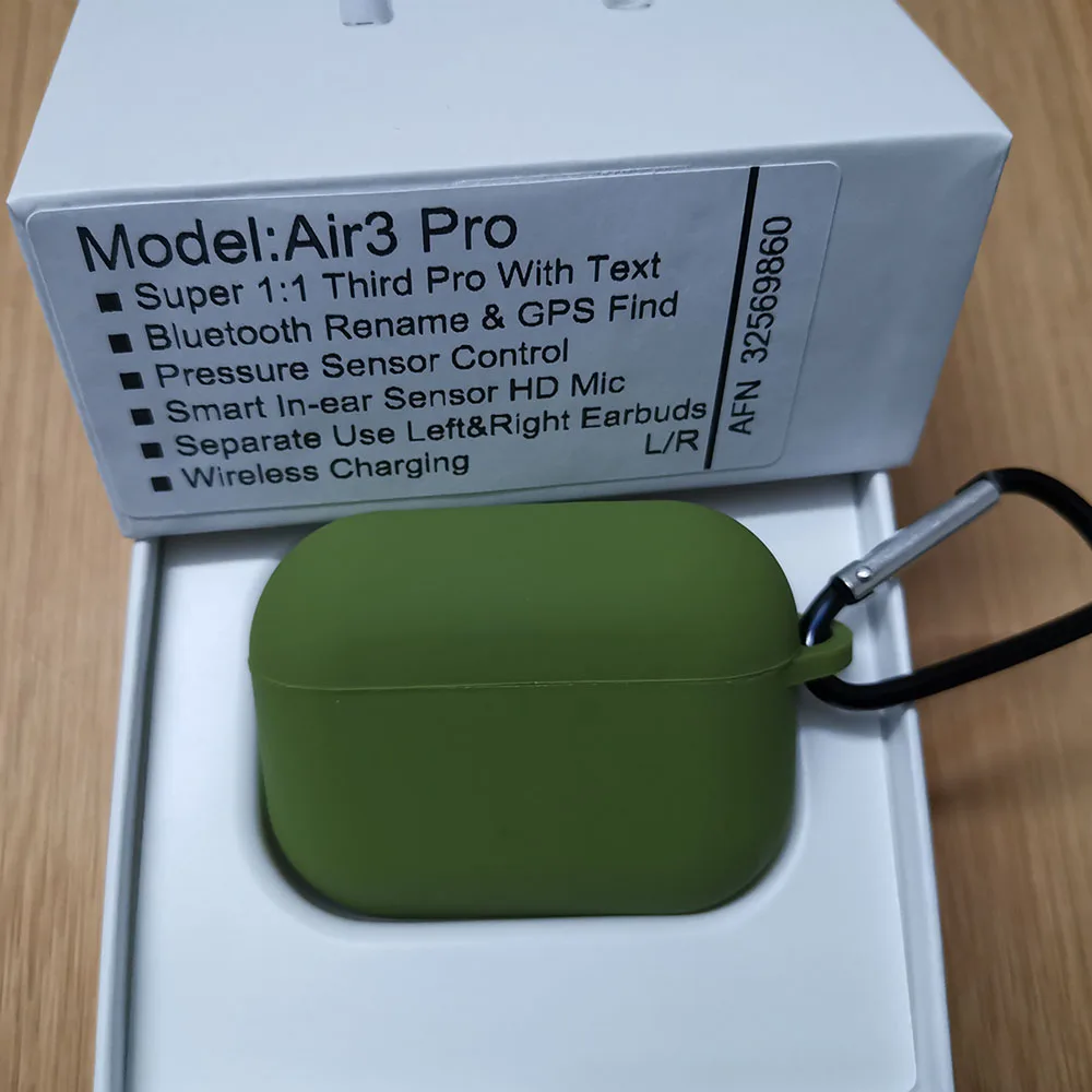 Air3 Pro Tws Беспроводные наушники с текстом Air 3 Датчик давления Bluetooth гарнитура наушники PK i9000 i90000 i300000 i200000 PRO tws - Цвет: White Greencase