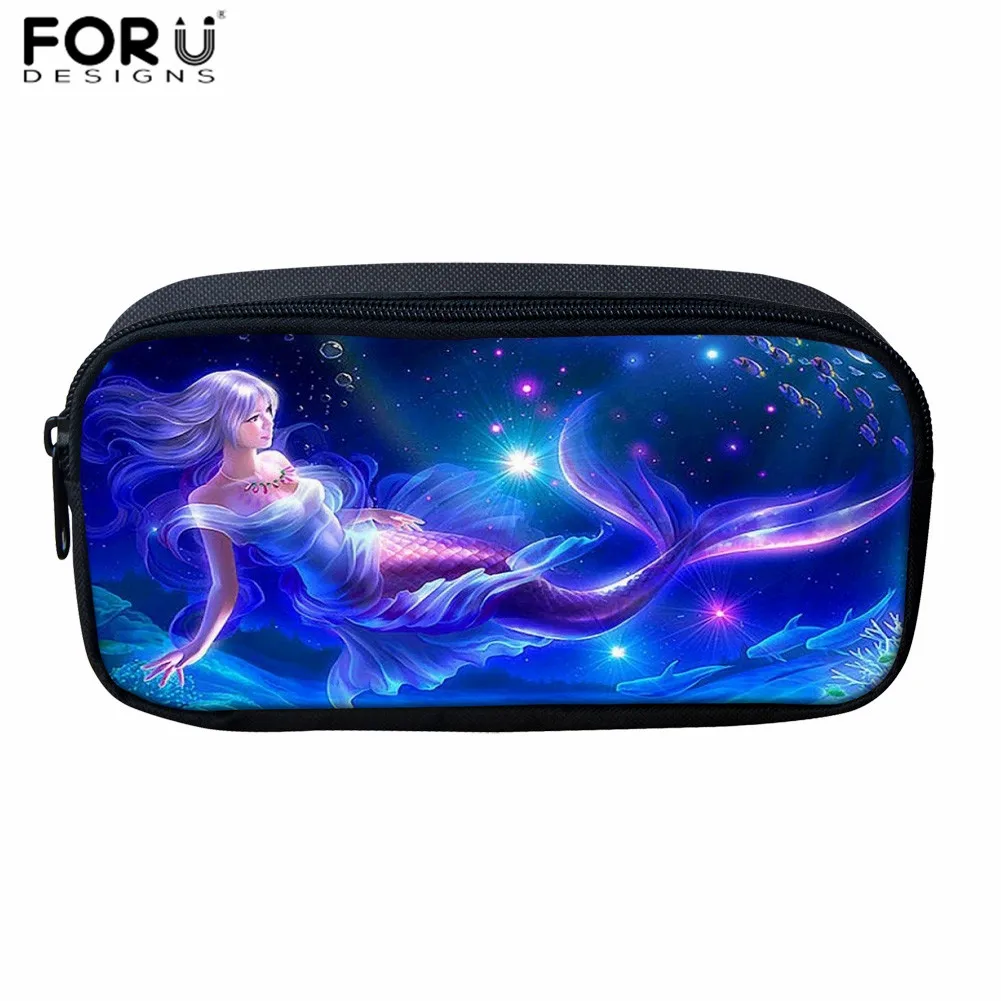 YY0321K FORUDESIGNS/школьная сумка для учеников начальной школы, 3 шт., рюкзак для девочек-подростков с 3D принтом русалки, детские школьные наборы с рисунками - Цвет: YY0321K