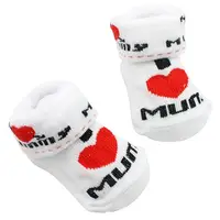 Cute Baby Cotton Socks White I Love Mum/Dad 0-6 Months Newborn Infant Boys Girls Leg Warmers Kids Clothing 6