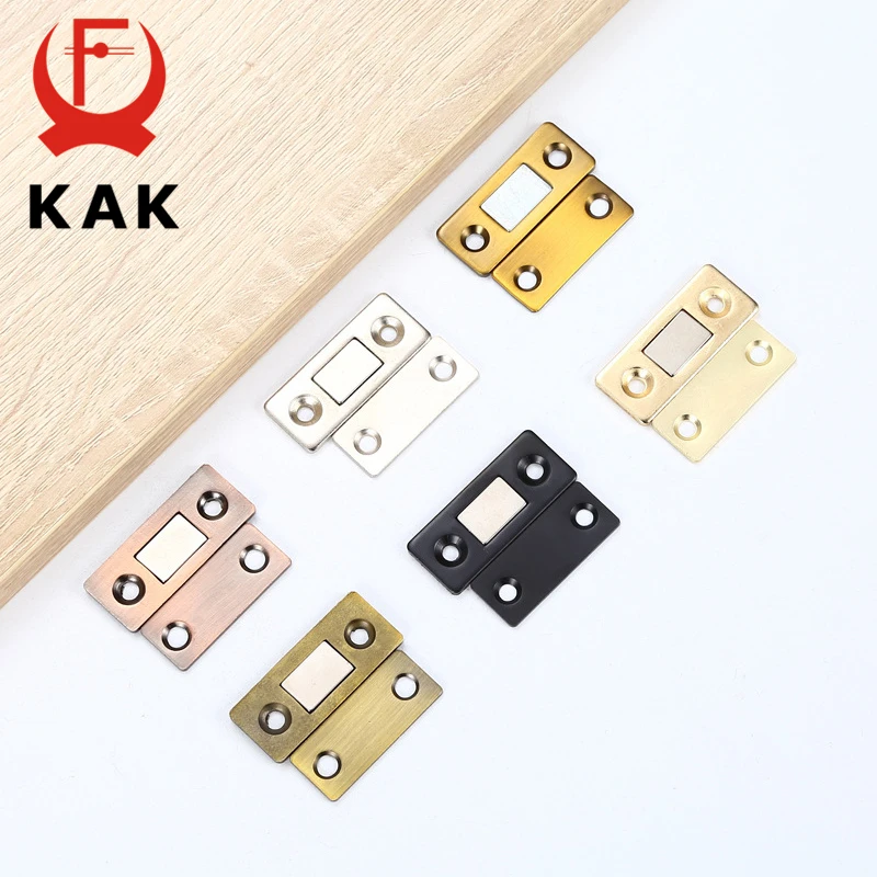 5pcs Magnetic Cabinet Catches Door Catches Door Stops Cabinet Door Stop Invisible Non-punch Silver Black Gold Bronze Sliding Lock Hardware
