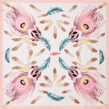 

60*60 Brand Scarf Women Silk Feeling for Ladies Multifunction Fashion Printed Scarves Tie Headband Flower Spring Neckerchief