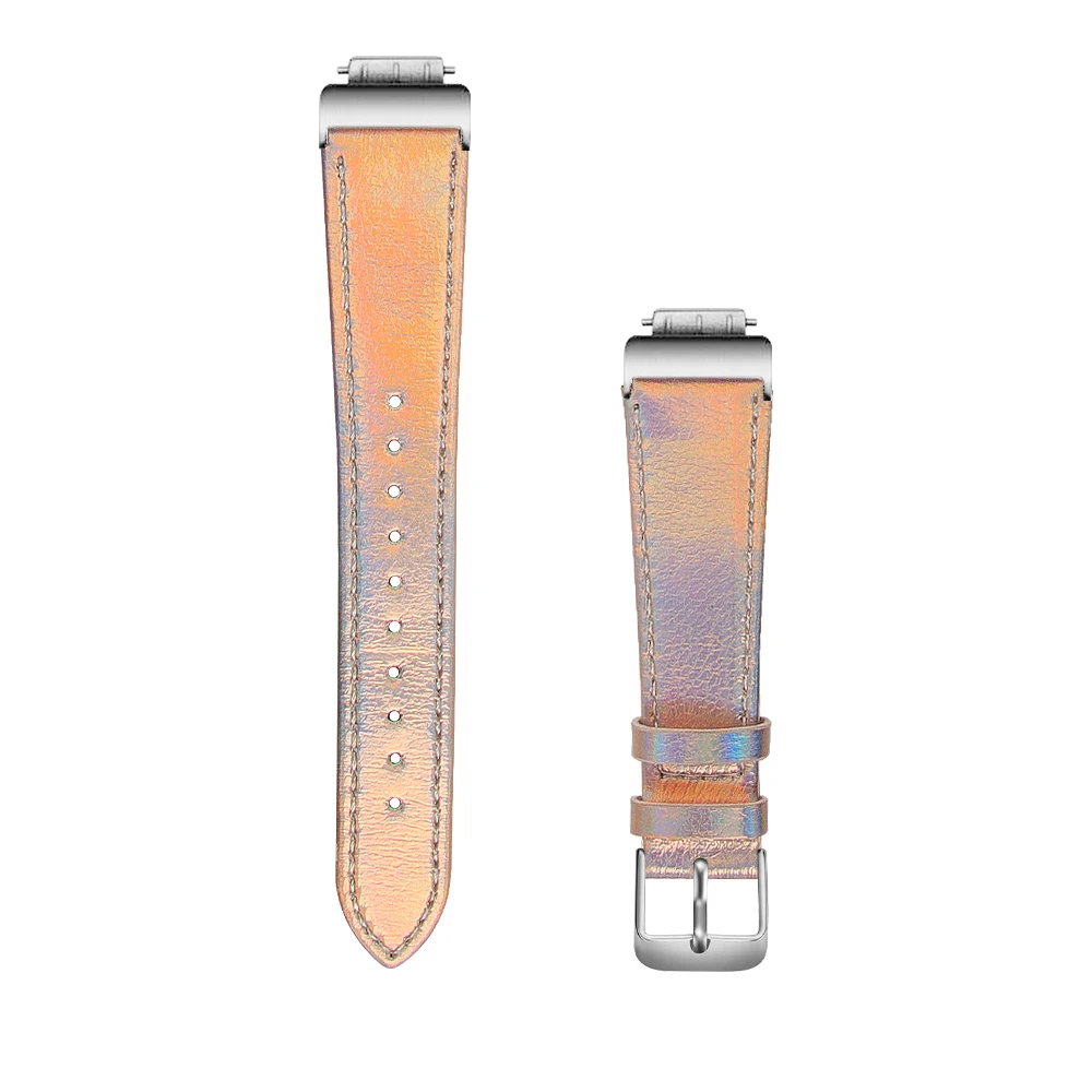 rose gold Joyozy двойной кожаный модный Удобный прочный для fitbit inspire часы классический кожаный ремешок для fitbit inspire ремешок для часов - Цвет ремешка: rose gold