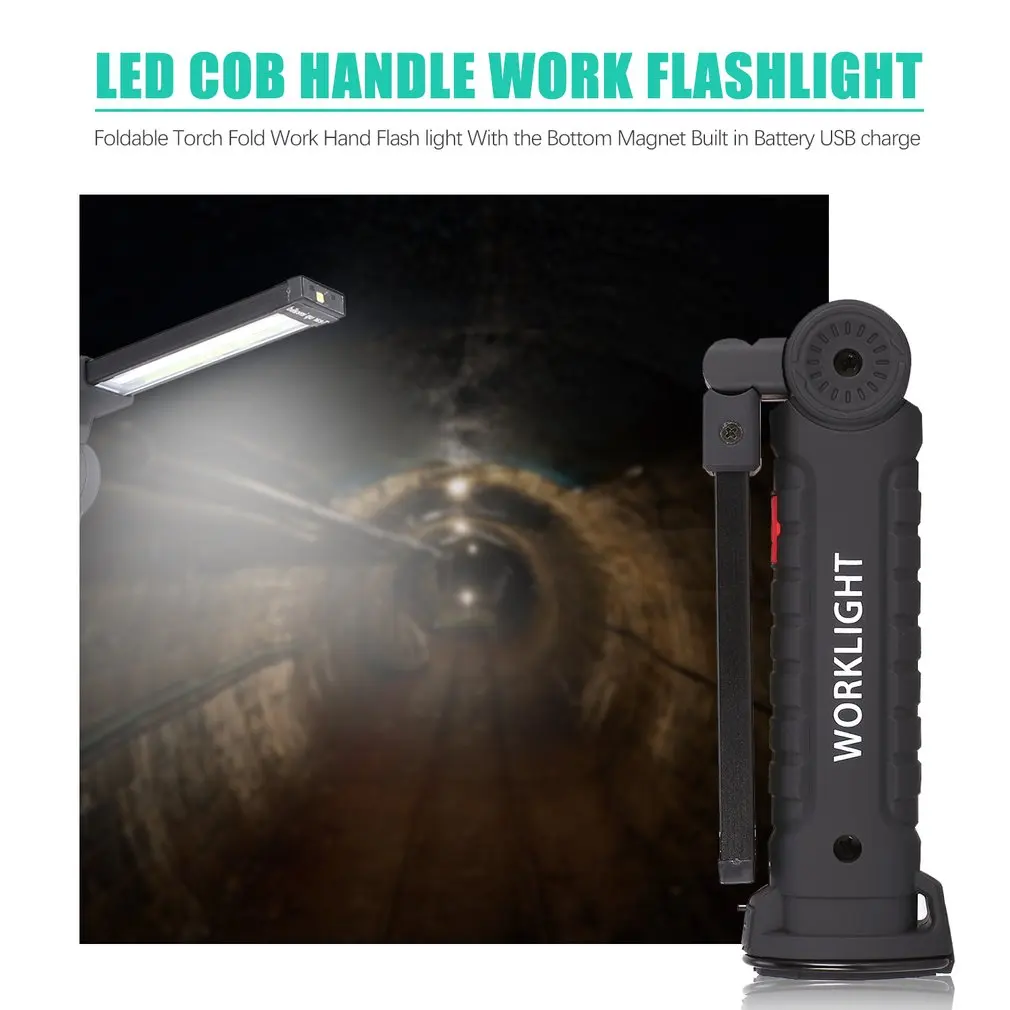 

Mini Multifunction Pen COB LED Work Light Inspection Repair Torch Flashlight with Magnetic Base Clip for Biking Workshop