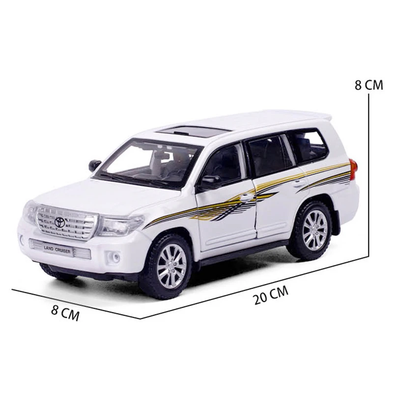 1:24 Игрушечная модель автомобиля, металлические колеса для моделирования Land-Cruisers, литая модель игрушечного автомобиля, игрушка для автомобиля, подарок для детей