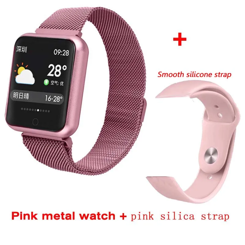 metal add silica Greentiger P68, умный Браслет, мульти-спортивный браслет, IP68, водонепроницаемый фитнес-трекер, Смарт-часы для мужчин и женщин - Цвет: metal add silica
