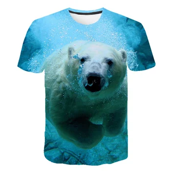 

Cool 3D T-Shirts Russia Bear T Shirt Men Women 2020 Summer 3d Printed Animal Short Sleeves Streetwear tshirt Casual Tops Tees