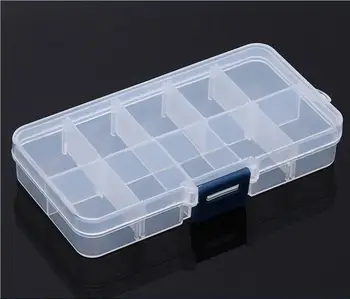

wholesale 150 pcs/lot 10 Grid Removable Plastic Home Storage Organizer Boxes for Cosmetic Jewelry Pill Box Case High Quality