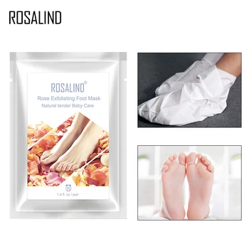

ROSALIND Exfoliating Foot Mask Pedicure Socks Feet Mask Remove Dead Skin 2pc=1pair detox foot patch cream Mask for feet