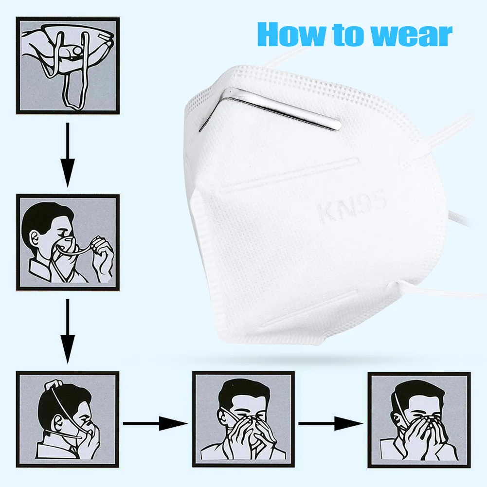 

KN95 Adult Vertical Folding Mask Nonwoven Dustproof Mouth Cover Respirator Health Care Store in Stock
